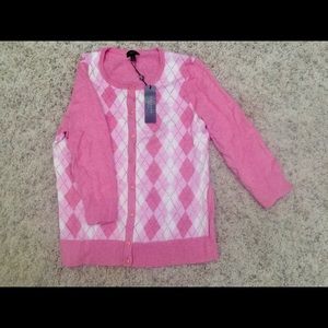 Talbots small petite argyle sweater NWT